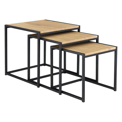 Stolik pomocniczy Ringsaker zestaw 3 szt. w optyce dębu en.casa