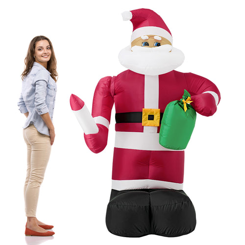 [lux.pro]® Ogromna dmuchana figura ze światełkami LED (Mikołaj/bałwan)