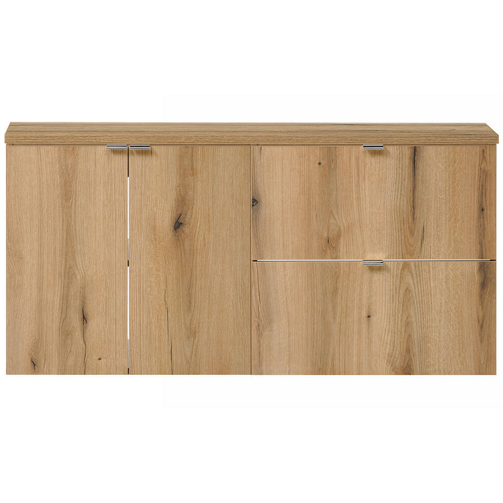 Umywalka podwójna Skelbolu z 2 drzwiami i 2 szufladami dąb [en.casa]