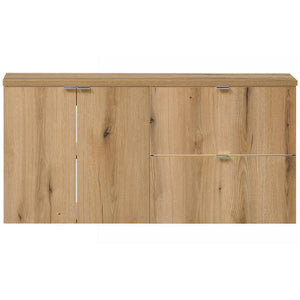 Umywalka podwójna Skelbolu z 2 drzwiami i 2 szufladami dąb [en.casa]