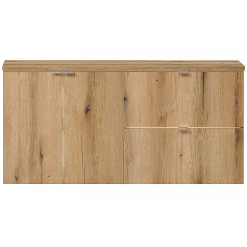 Umywalka podwójna Skelbolu z 2 drzwiami i 2 szufladami dąb [en.casa]