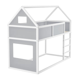 Łóżko dziecięce na poddaszu Quedlinburg 90x200 cm z materacem z zimnej pianki drewno [en.casa]