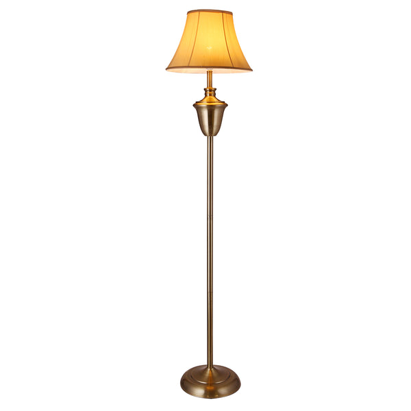 Lampa podłogowa Madrid 1x E27 Ø35x157 cm kolory mosiądz/beż lux.pro