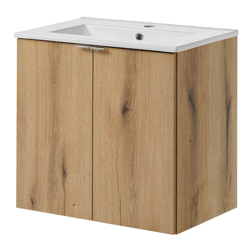 Umywalka Skelbolu z drzwiami o wyglądzie dębu [en.casa]