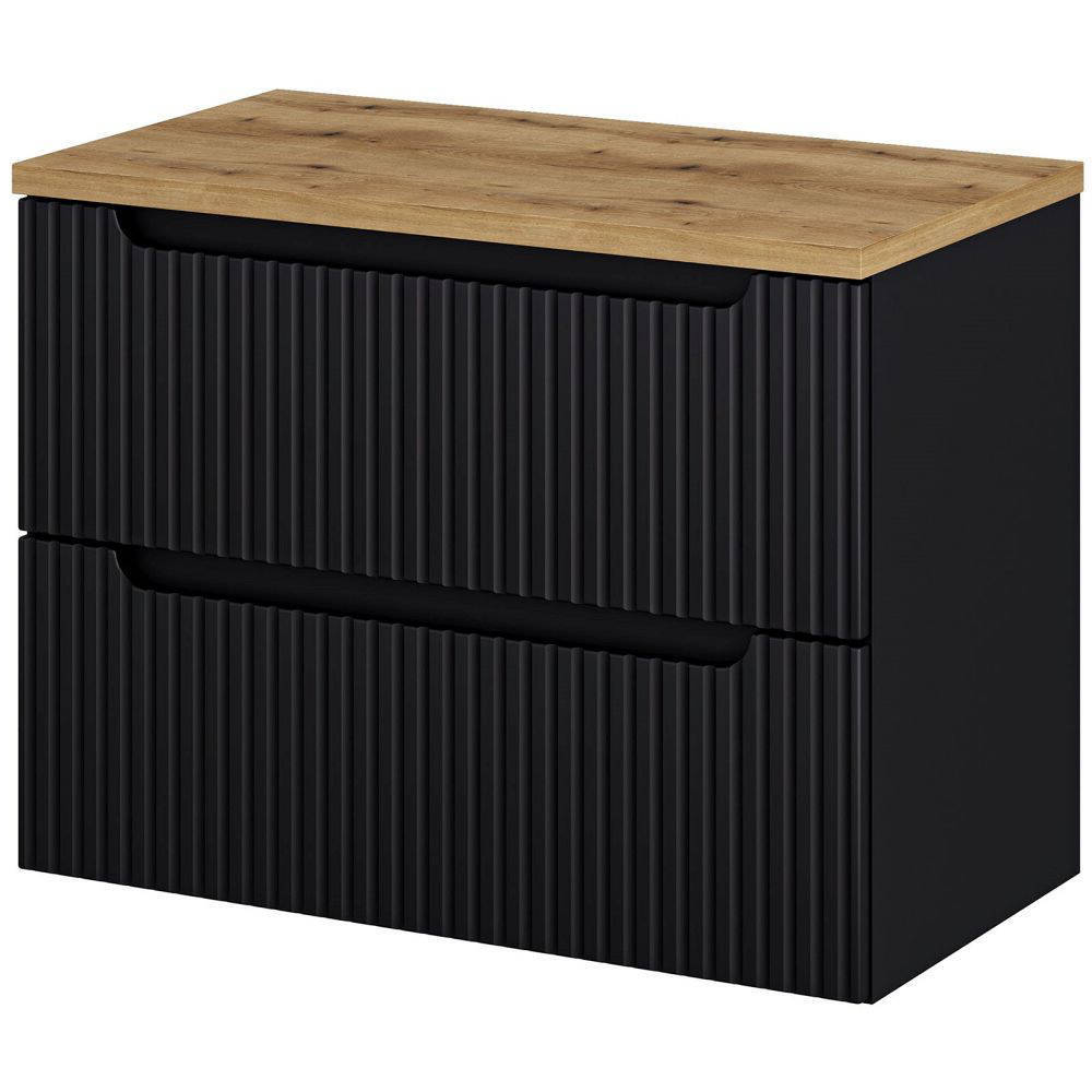 Szafka podumywalkowa Skelbolu z rowkowanym frontem [en.casa]